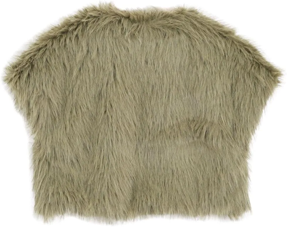 Amazhiyu Women Faux Fur Bolero Shrug Cap Sleeve Crop Cardigan for Evening Dress