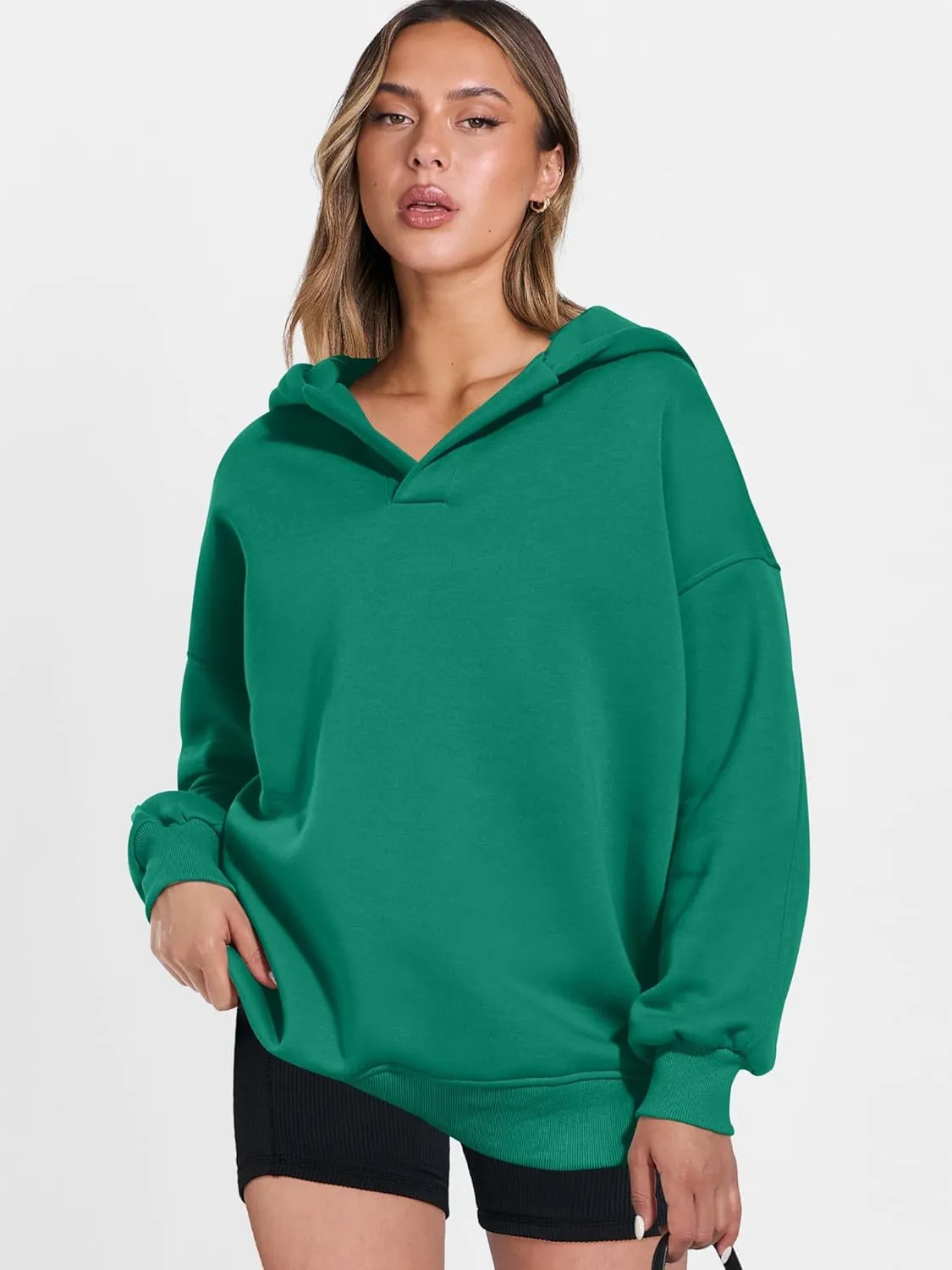 ANRABESS Womens Oversized Hoodies V Neck Sweatshirts Long Sleeve Pullover Casual Fall Teen Girls Preppy Clothes 2025 Trendy