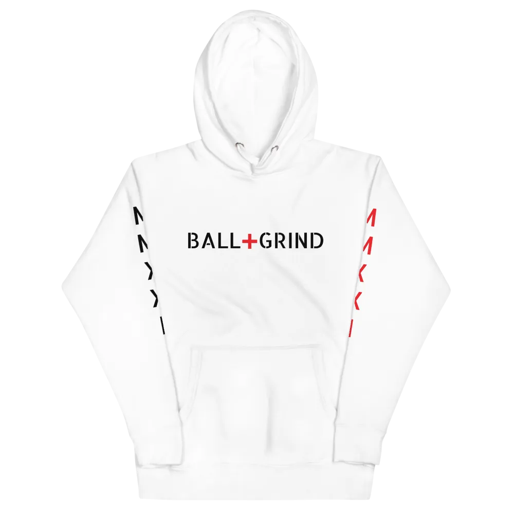 BALL GRIND: MMXXl White Premium Unisex Hoodie