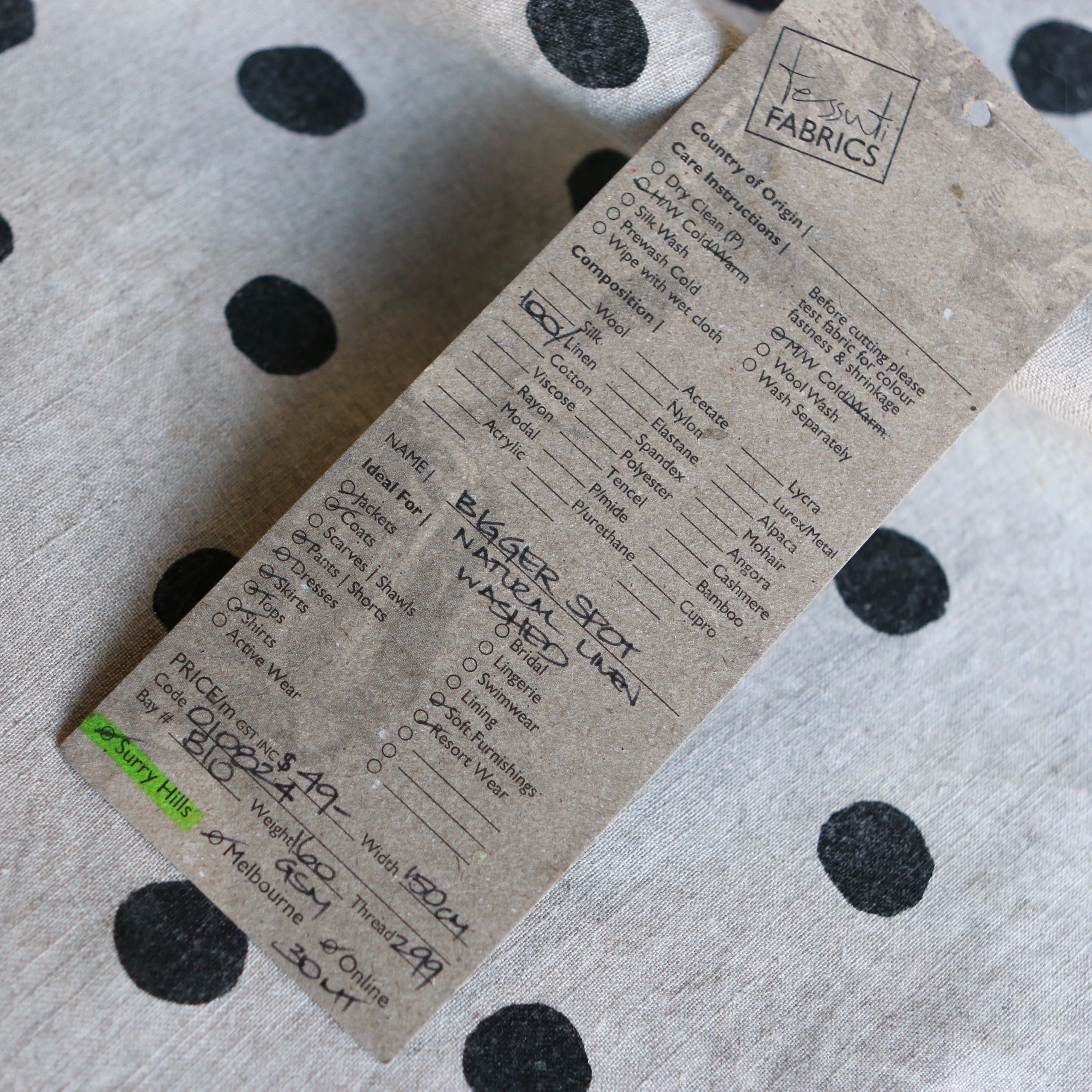 Bigger Spot Natural Linen