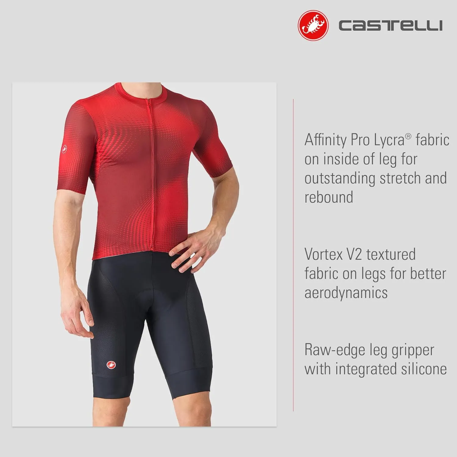 CASTELLI Mens Competizione 2 Short, All-Condition Seat Pad for Road Cycling, Gravel Biking & Top-Level Racing