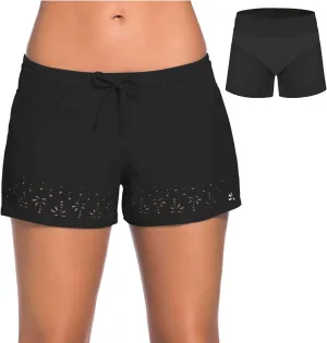 ChinFun Women's Board Shorts Swimswear Bottoms Tankini Swim Bathing Briefs Swimsuit Boardshorts Beach Trunks with Liner