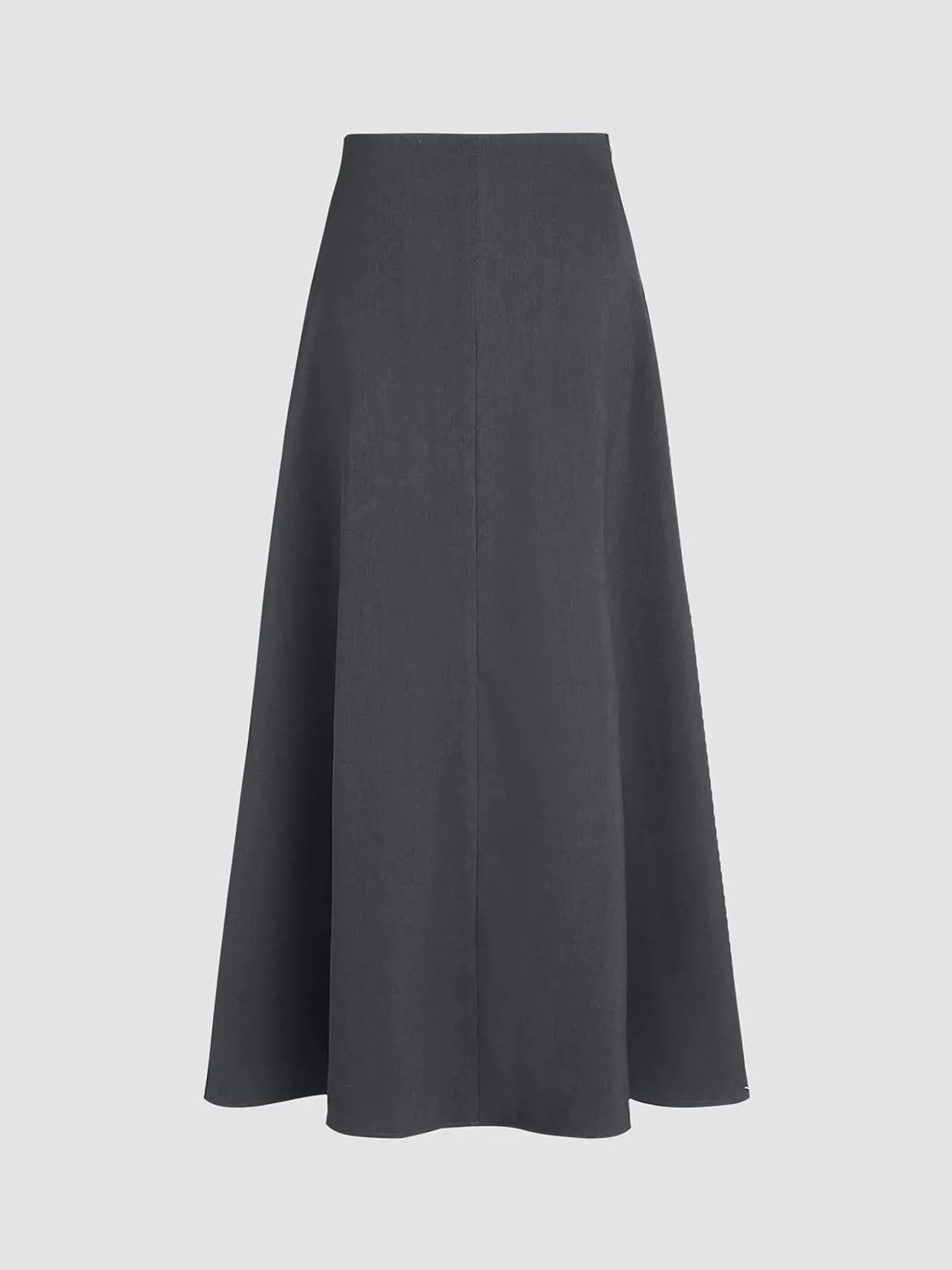 CIDER High Waist Solid Pleated Maxi Skirt