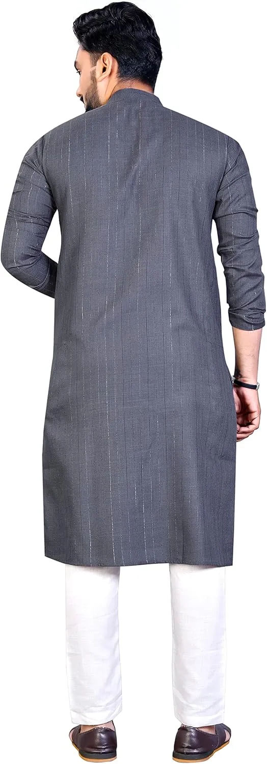 Cotton Men's Kurta Pajama Set, Mens wedding kurta, festival kurta,Designer Indian kurta pyjama set