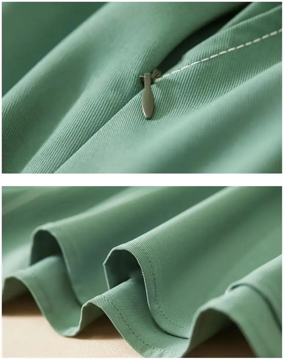 DBFBDTU Skirts for Women A-Line Midi Skirt Office Ladies Pleated Solid Skirts for Woman Clothing