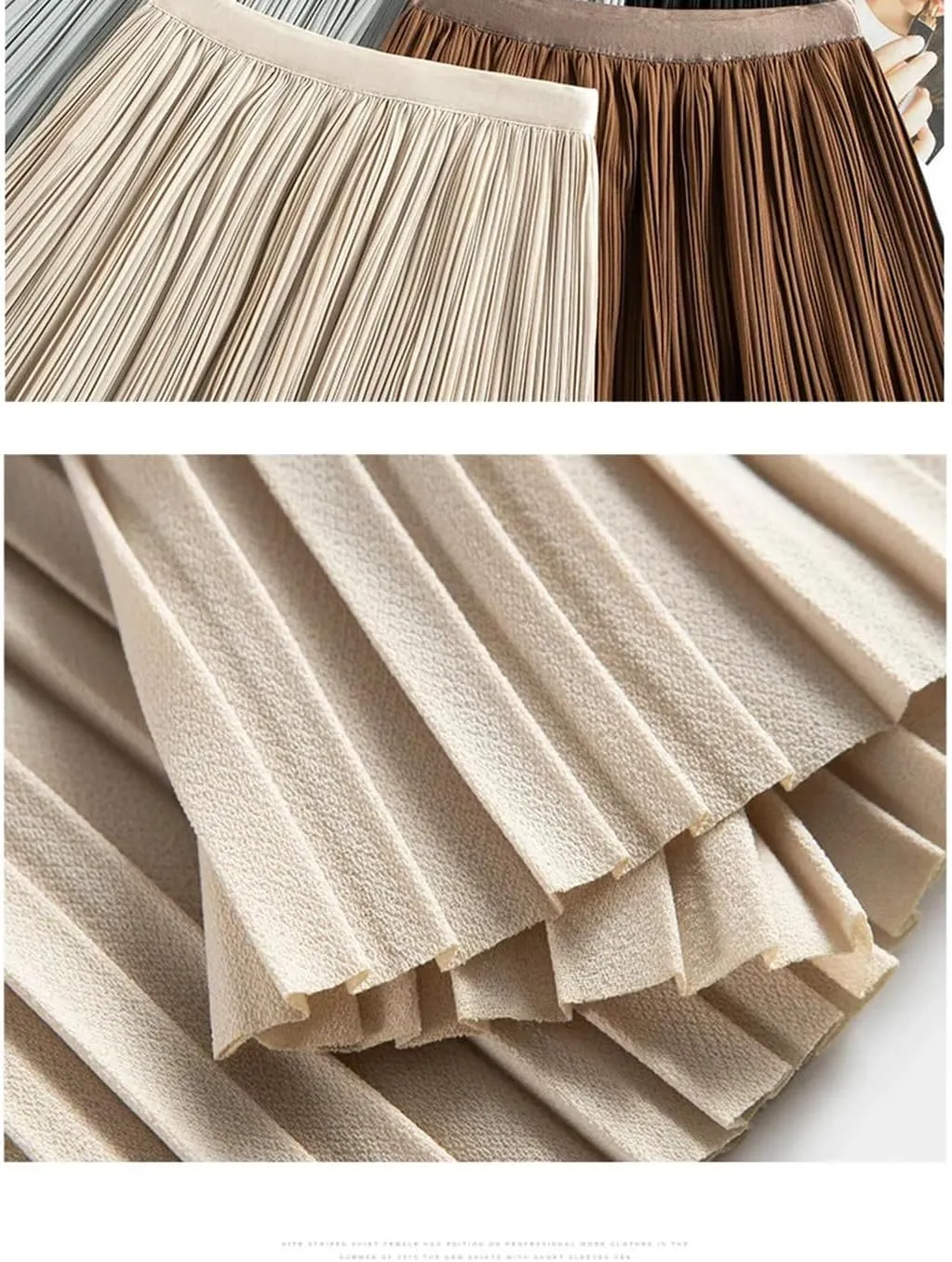 DBFBDTU Skirts for Women Pleated Skirt Women Drape High Waist Midi Skirt for Women's Loose Office Skirts