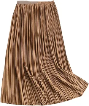 DBFBDTU Skirts for Women Pleated Skirt Women Drape High Waist Midi Skirt for Women's Loose Office Skirts