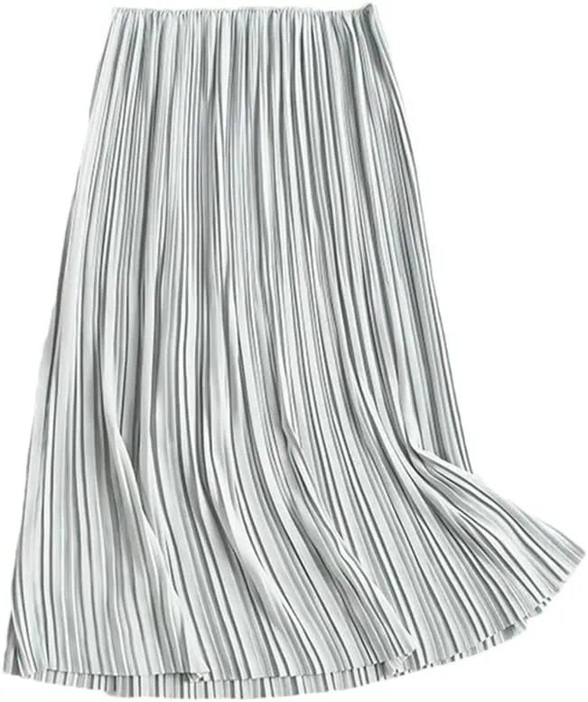 DBFBDTU Skirts for Women Pleated Skirt Women Drape High Waist Midi Skirt for Women's Loose Office Skirts