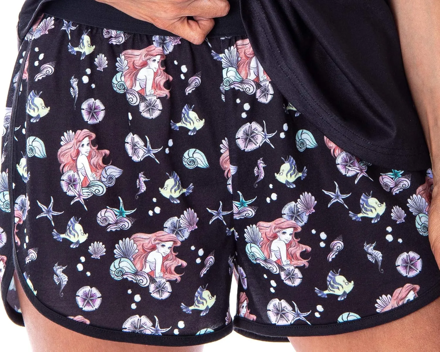 Disney Little Mermaid Women's Ariel Total Catch Tank Top and Shorts Loungewear Pajama Set