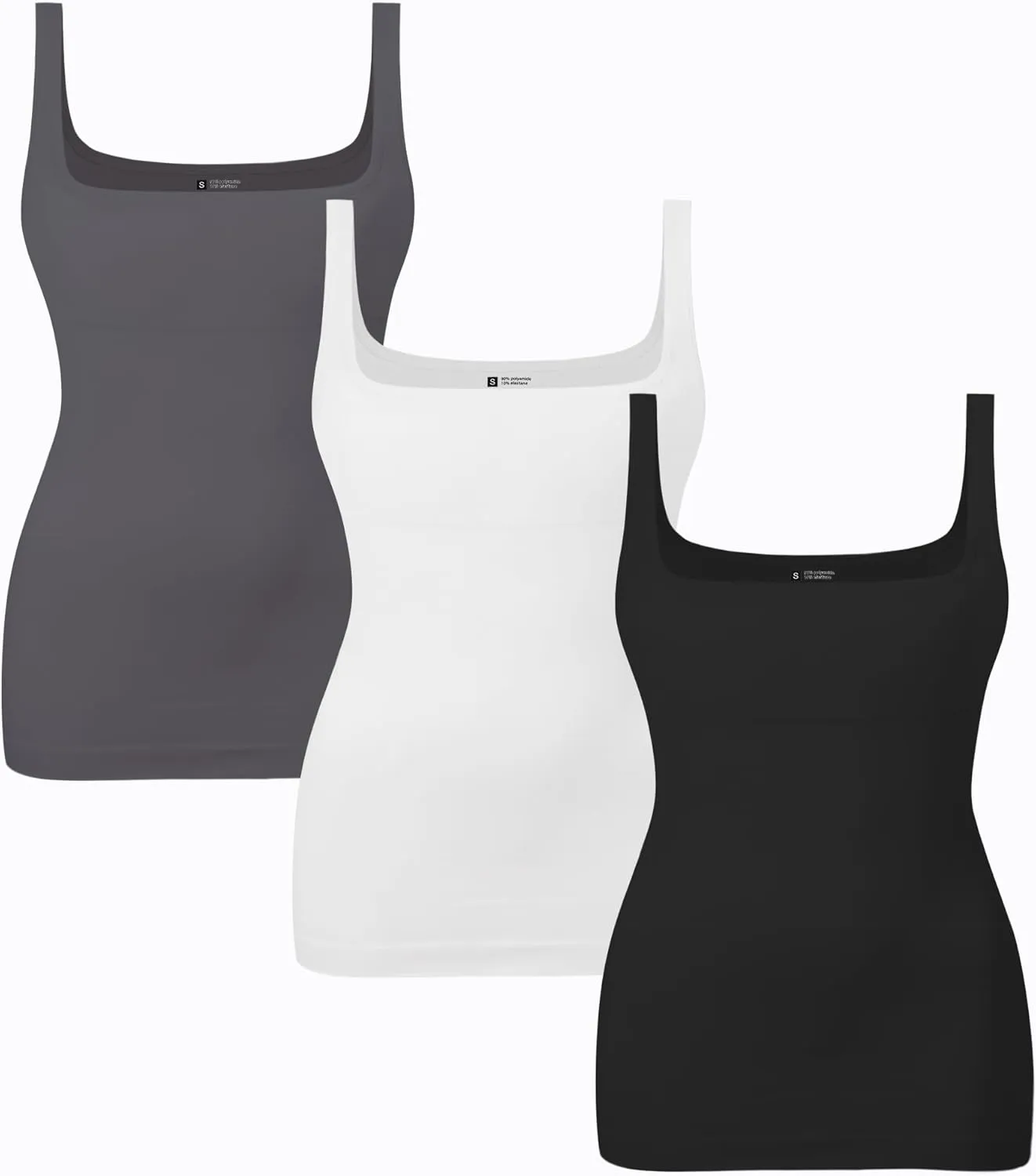 EUYZOU Womens Shapewear Tummy Control Seamless Square Neck Compression Tank Tops for Women Body Shaper Camisole Top