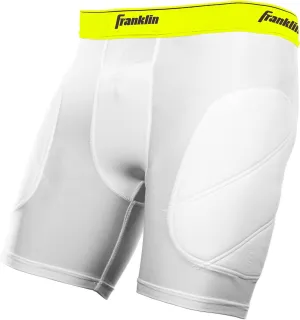 Franklin Sports Youth Compression Sliding Shorts - Kids Compression Underwear with Cup Pocket - Padded Baseball Sliding Short