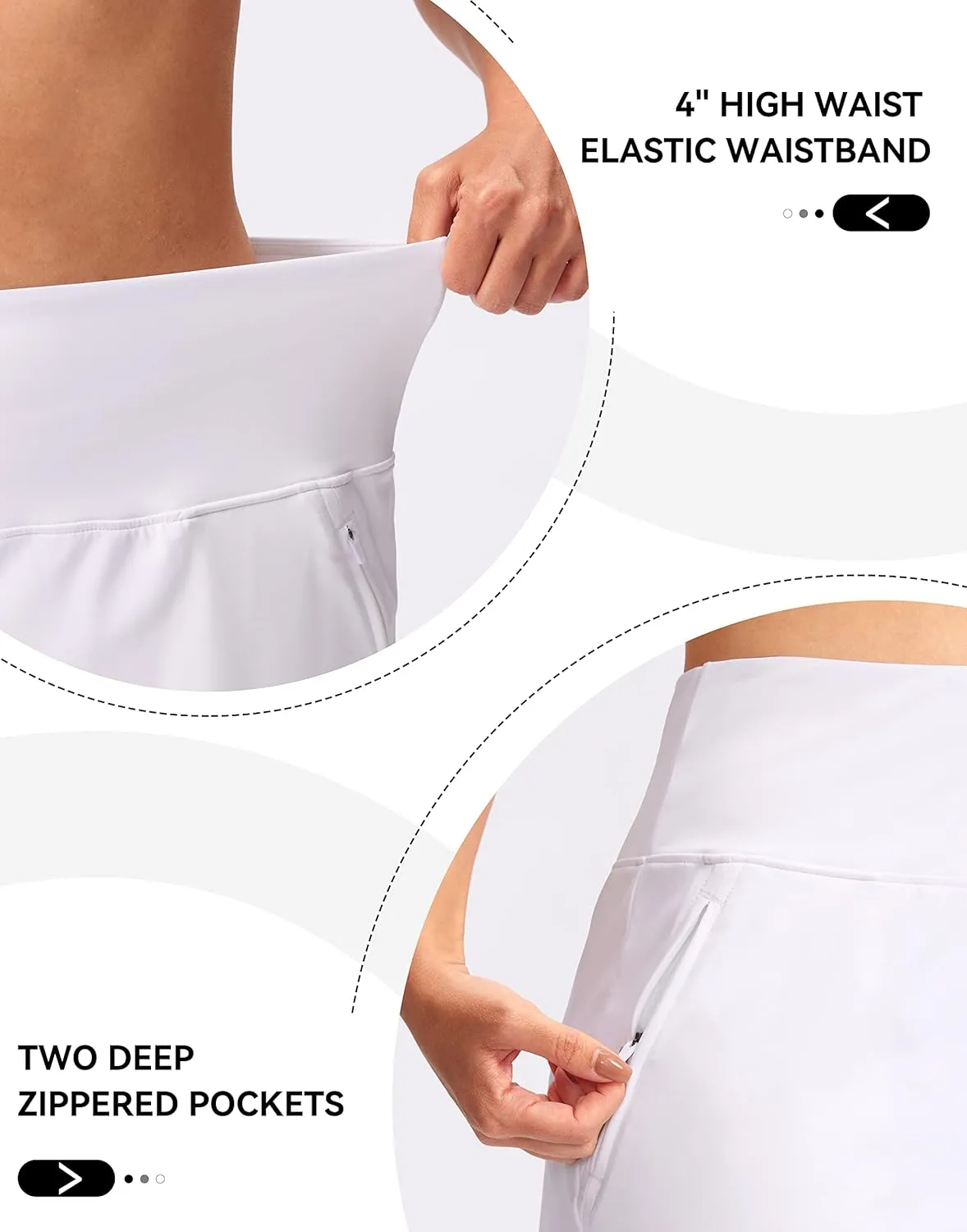 G Gradual Golf Skirts for Women Zipper Pockets High Waisted Skorts for Woman Tennis Athletic Workout Casual Summer
