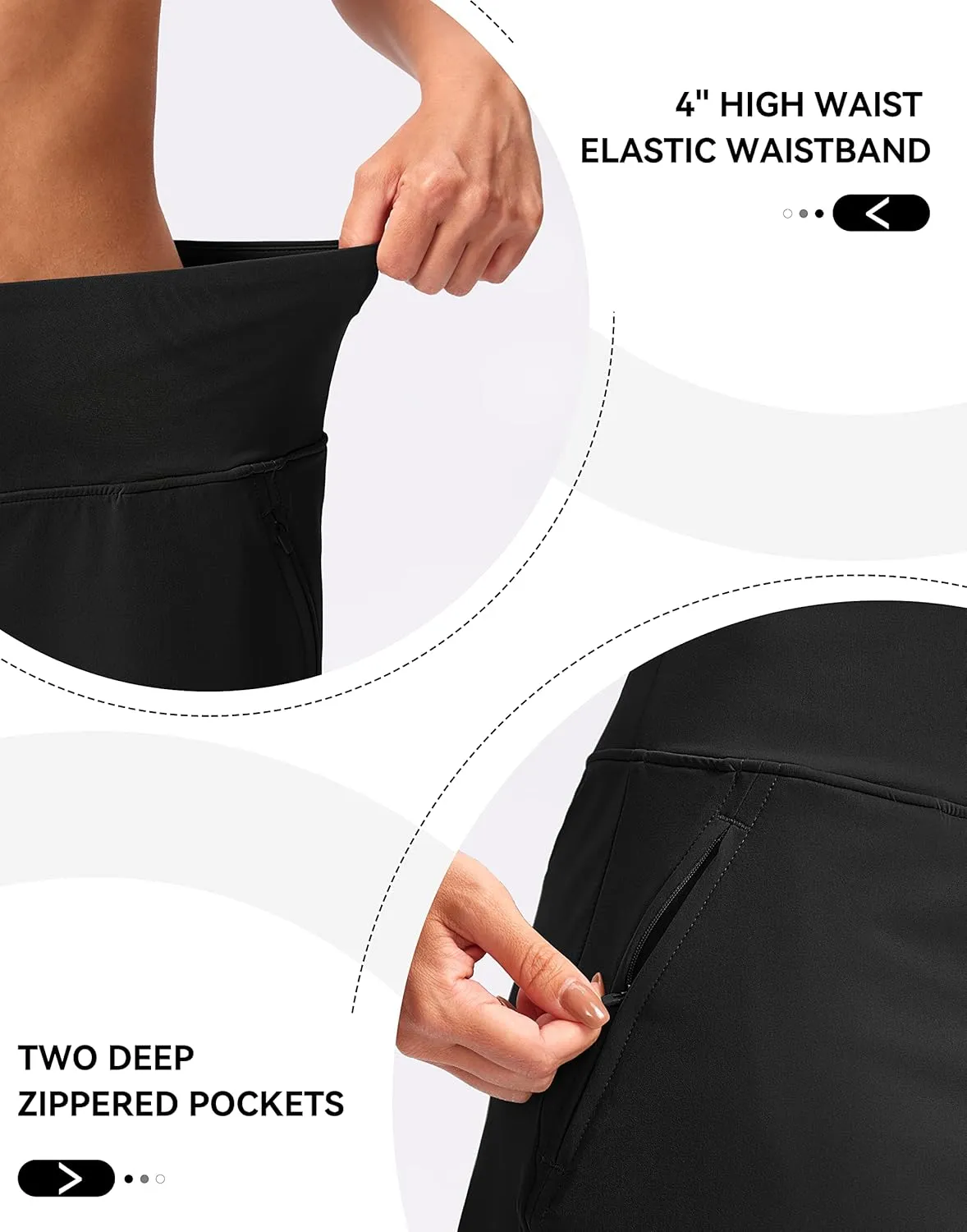 G Gradual Golf Skirts for Women Zipper Pockets High Waisted Skorts for Woman Tennis Athletic Workout Casual Summer