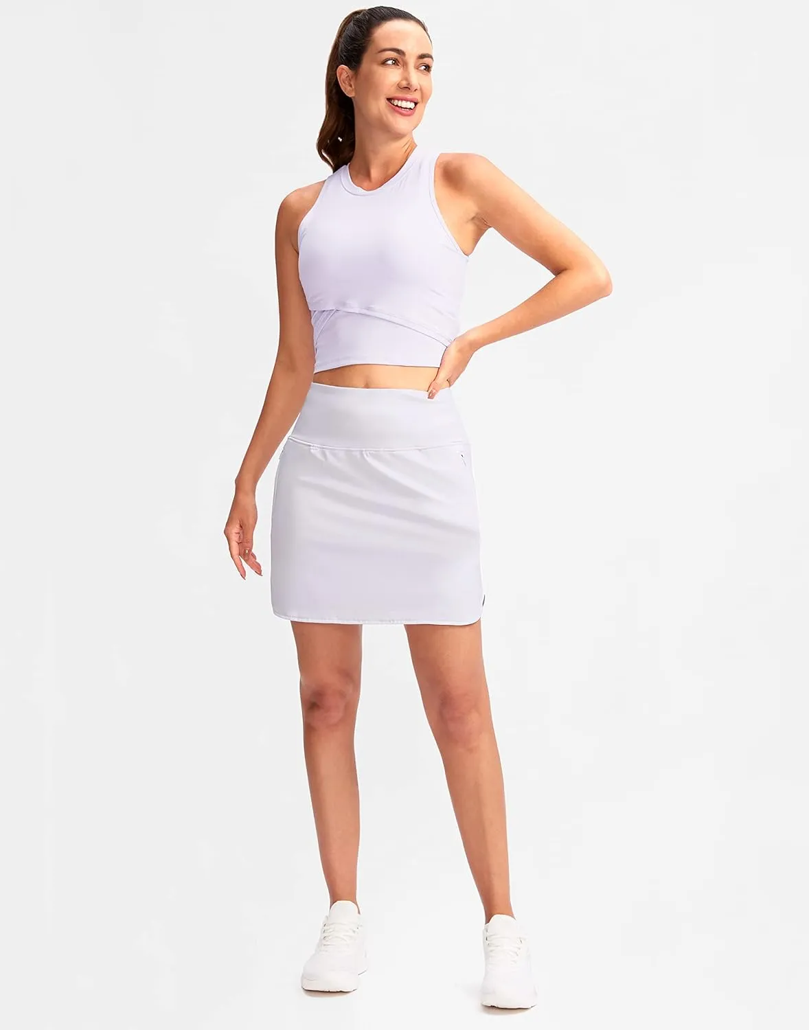 G Gradual Golf Skirts for Women Zipper Pockets High Waisted Skorts for Woman Tennis Athletic Workout Casual Summer