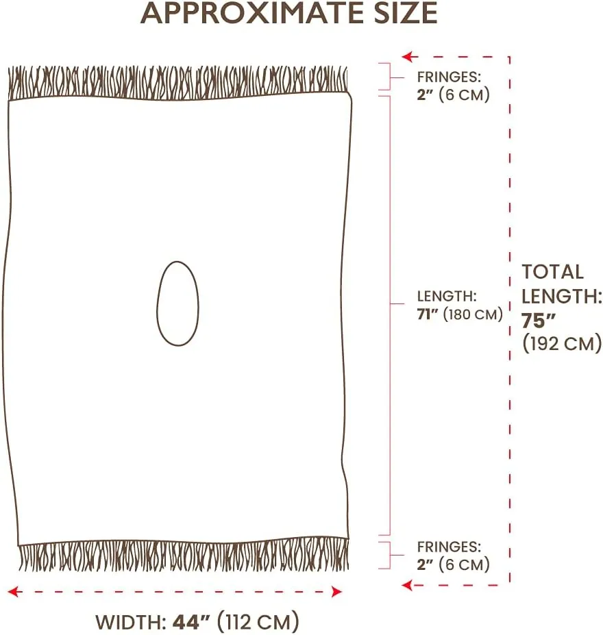 Gamboa Alpaca Poncho for Mens Pancho Mexican Hooded Cowboy and Western Ponchos Adult Blanket