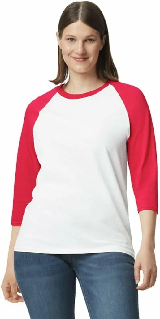 Gildan Adult Heavy Cotton 3/4 Raglan T-Shirt, Style G5700, 2-Pack