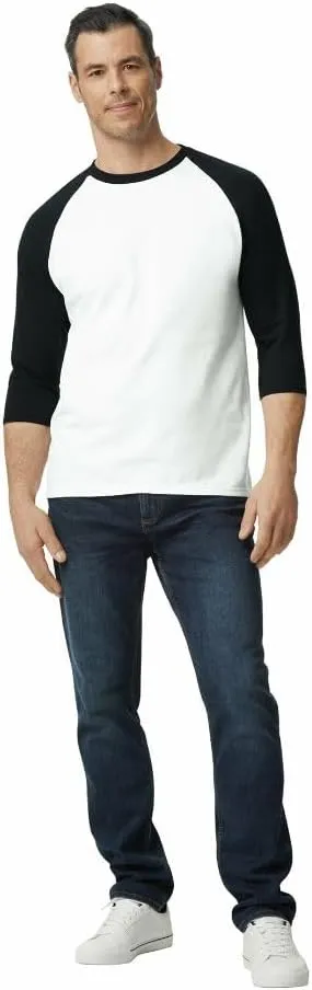 Gildan Adult Heavy Cotton 3/4 Raglan T-Shirt, Style G5700, 2-Pack