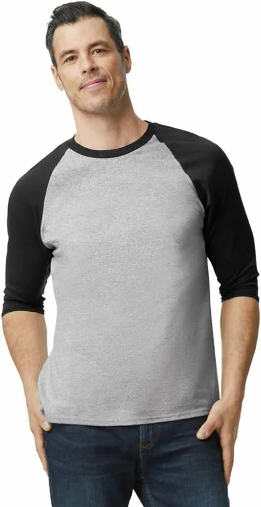 Gildan Adult Heavy Cotton 3/4 Raglan T-Shirt, Style G5700, 2-Pack