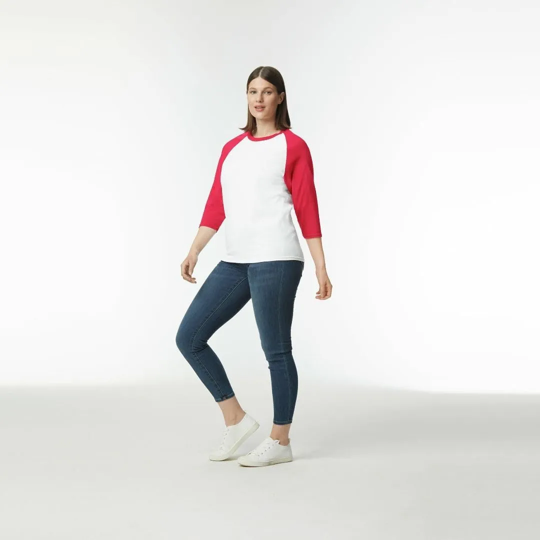 Gildan Adult Heavy Cotton 3/4 Raglan T-Shirt, Style G5700, 2-Pack