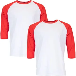 Gildan Adult Heavy Cotton 3/4 Raglan T-Shirt, Style G5700, 2-Pack