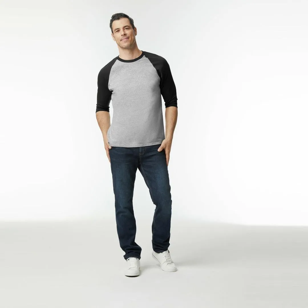 Gildan Adult Heavy Cotton 3/4 Raglan T-Shirt, Style G5700, 2-Pack