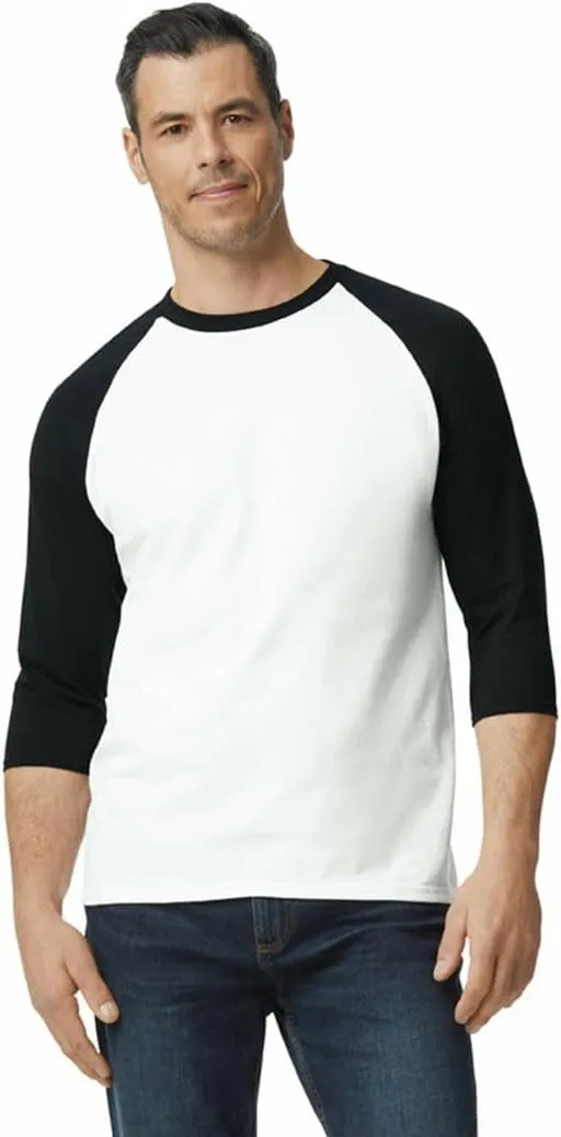 Gildan Adult Heavy Cotton 3/4 Raglan T-Shirt, Style G5700, 2-Pack