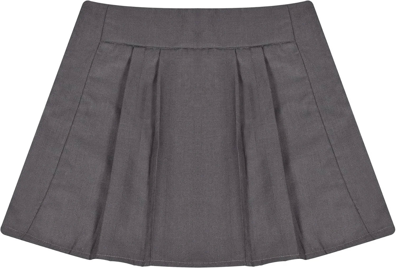 Girls 2 Pack Plain School Pleated Uniform Skater Skirts Elasticated Waist Summer Lightweight School Wear Skirts