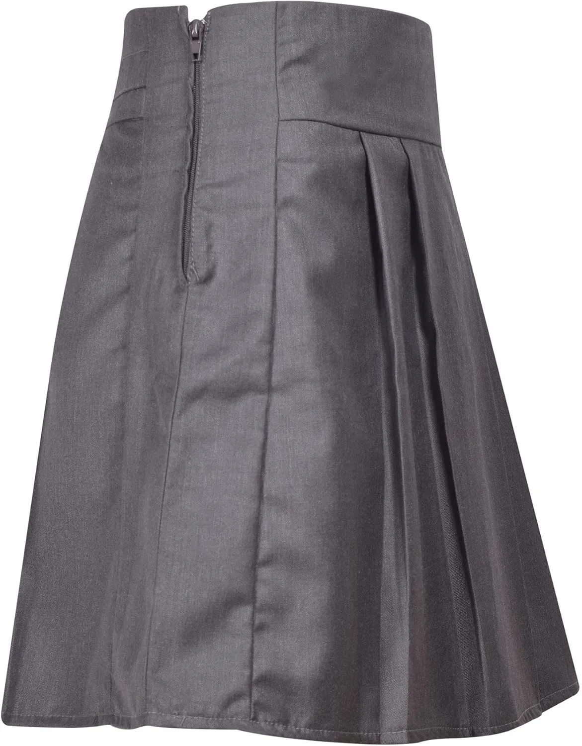 Girls 2 Pack Plain School Pleated Uniform Skater Skirts Elasticated Waist Summer Lightweight School Wear Skirts
