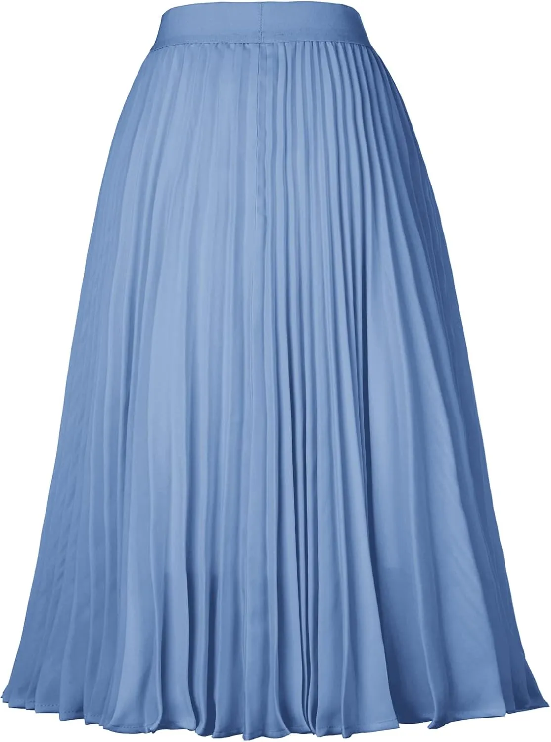 GRACE KARIN Women High Elastic Waist Pleated Chiffon Skirt Midi Swing A-line Skirts