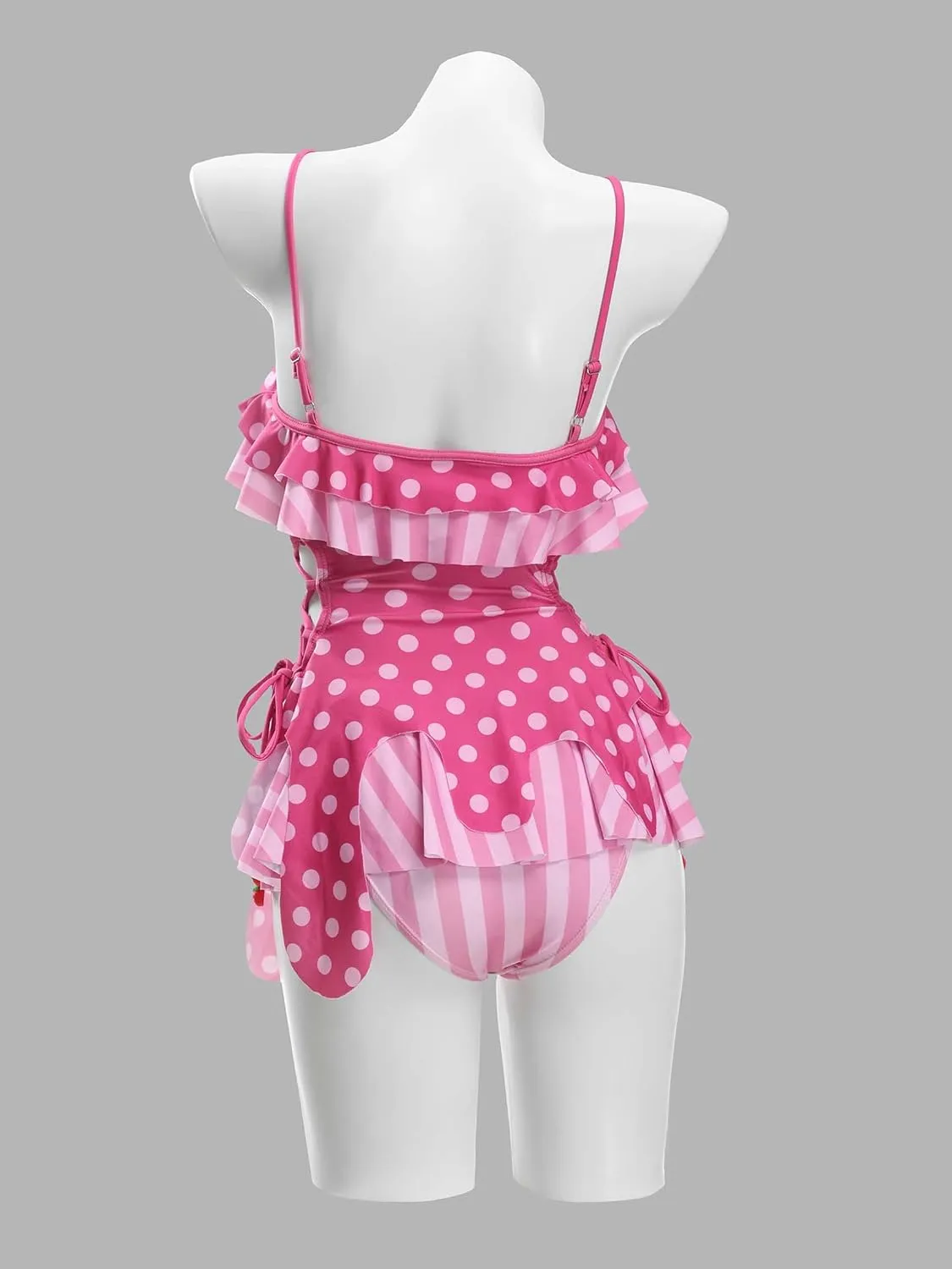 haikyuu Women Strawberry Swimsuit Kawaii One Piece Swimsuit Cute Bathing Suit Lace Up Swimwear Beach Swim Pool