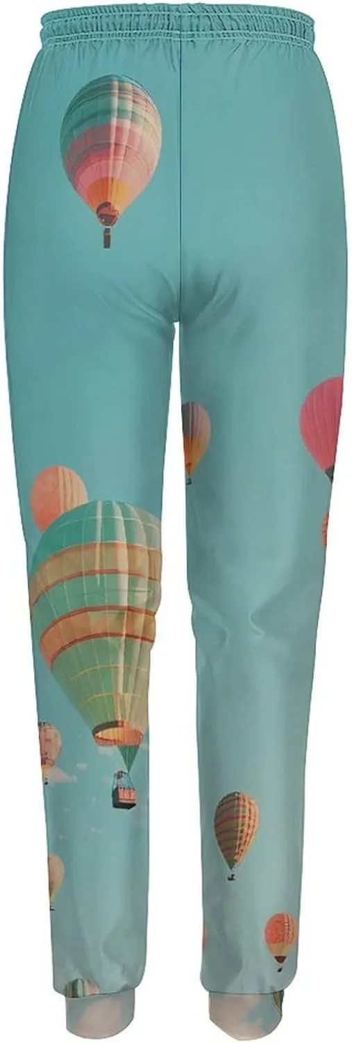 Hot Air Balloon Womens Sweatpants Drawstring Joggers Yoga Lounge Pants with Pockets