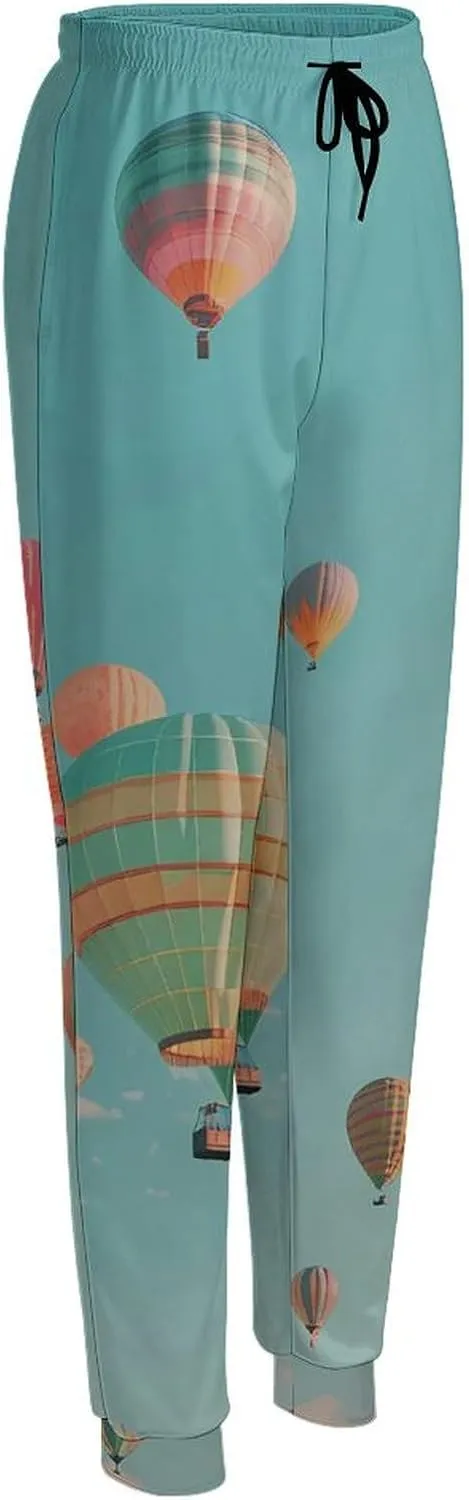 Hot Air Balloon Womens Sweatpants Drawstring Joggers Yoga Lounge Pants with Pockets