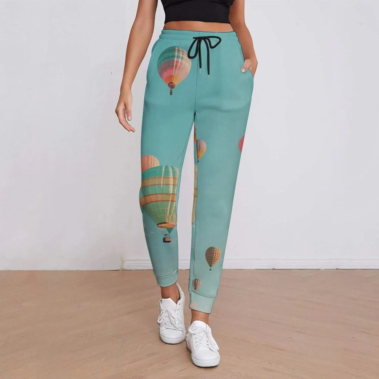 Hot Air Balloon Womens Sweatpants Drawstring Joggers Yoga Lounge Pants with Pockets