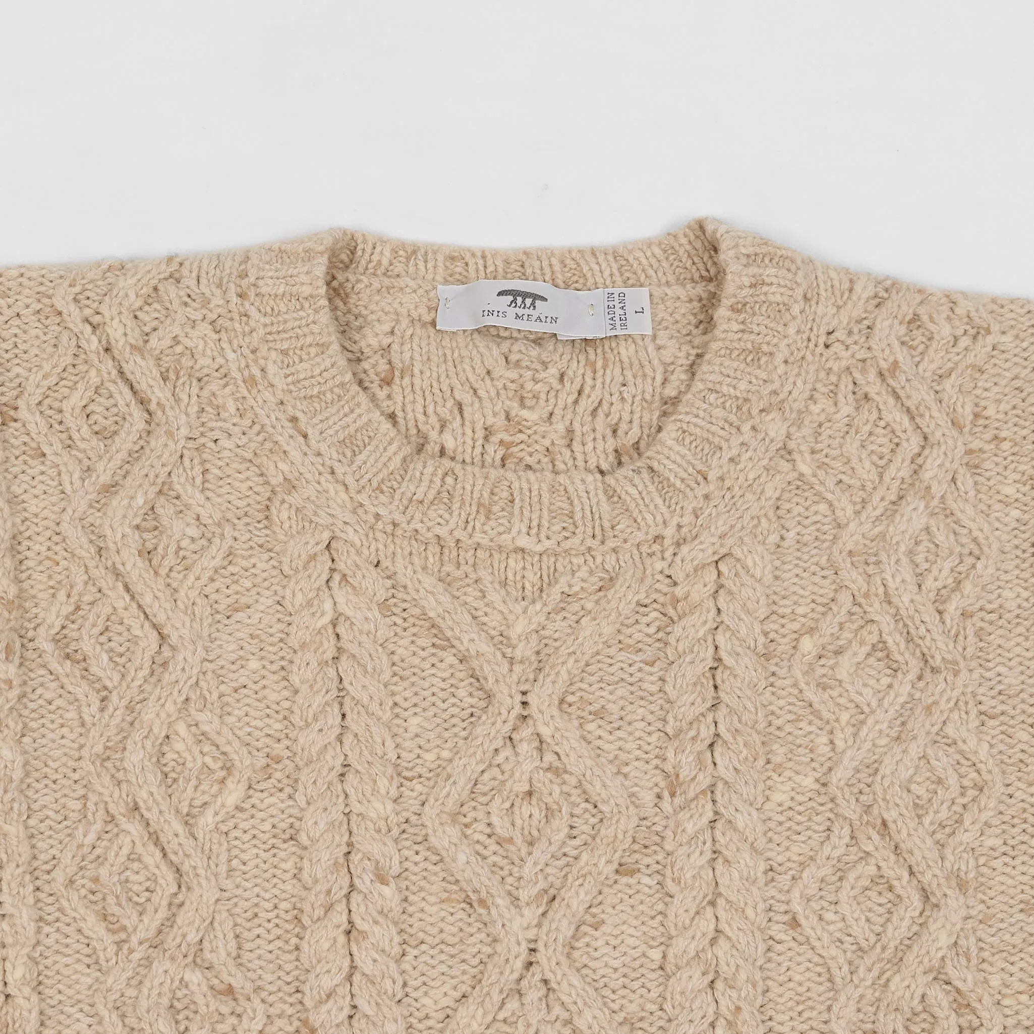 Inis Meáin Aran Cashmere/ Merino Wool Crew-Neck Pullover