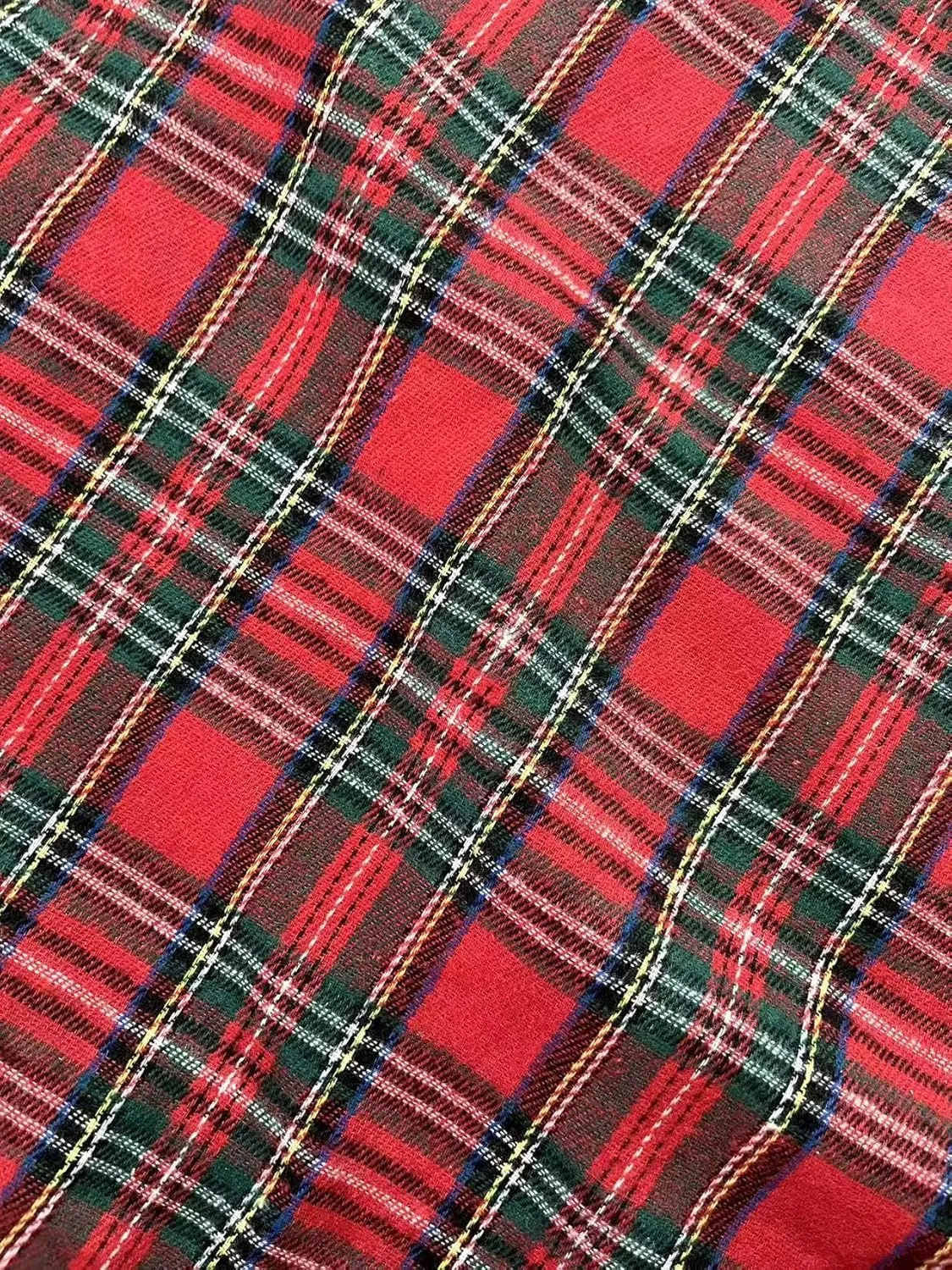 Islis Women's Cotton Plaid A Line Loose Maxi Skirts with Side Pockets