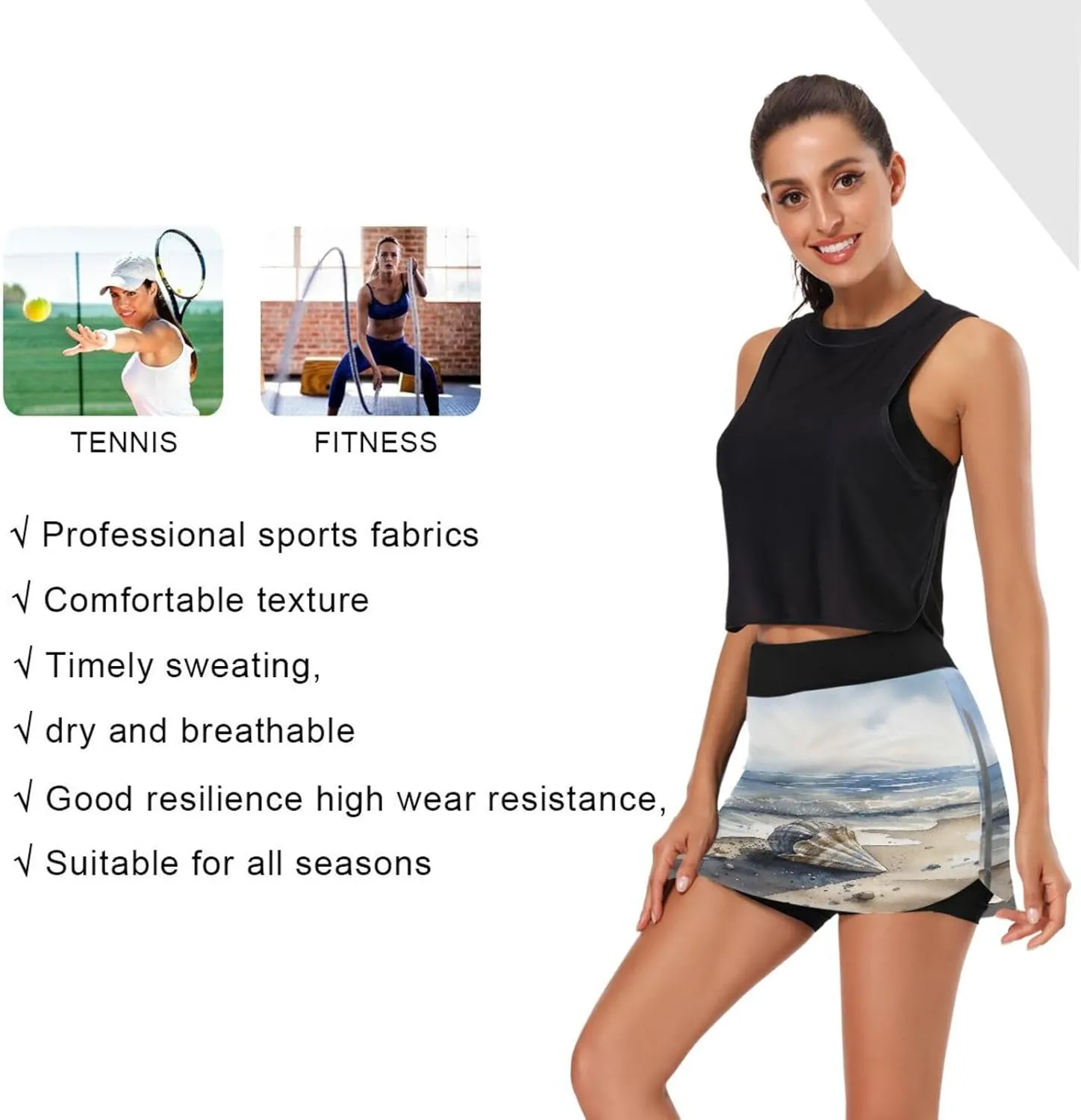 Joisal High Waisted Skort for Women with Pockets Short Skirts for Women Summer, Women Tennis Skirt
