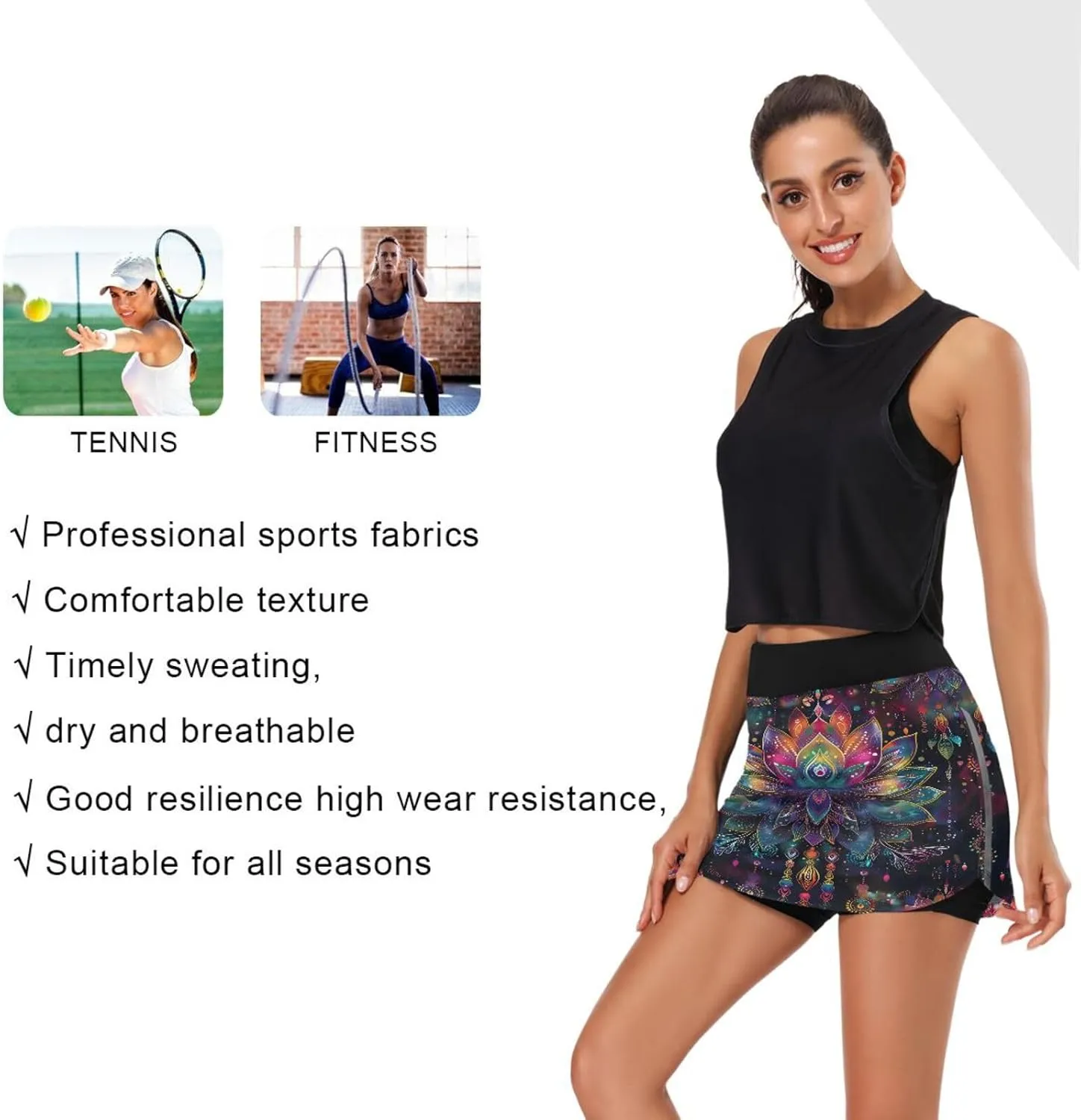 Joisal High Waisted Skort for Women with Pockets Short Skirts for Women Summer, Women Tennis Skirt