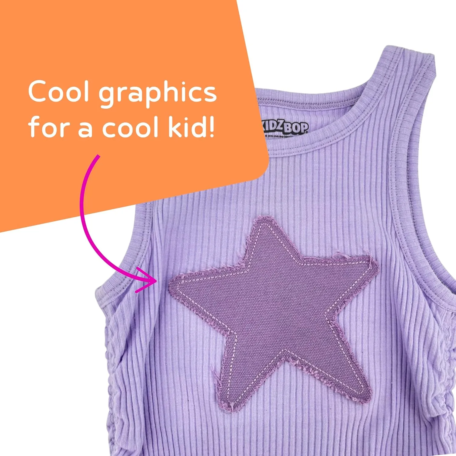 KIDZ BOP Girls 2-Piece Ruched Tank Top and Cargo Skort Outfit Set