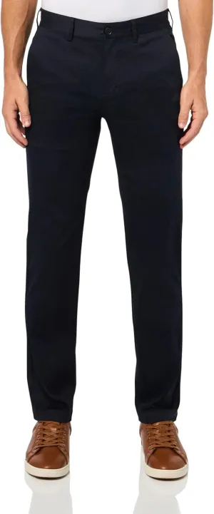 Lacoste Men's Slim Fit Stretch Cotton Chino Pants, Dark Navy Blue, 33/32
