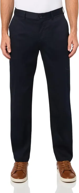 Lacoste Men's Slim Fit Stretch Cotton Chino Pants, Dark Navy Blue, 34/32