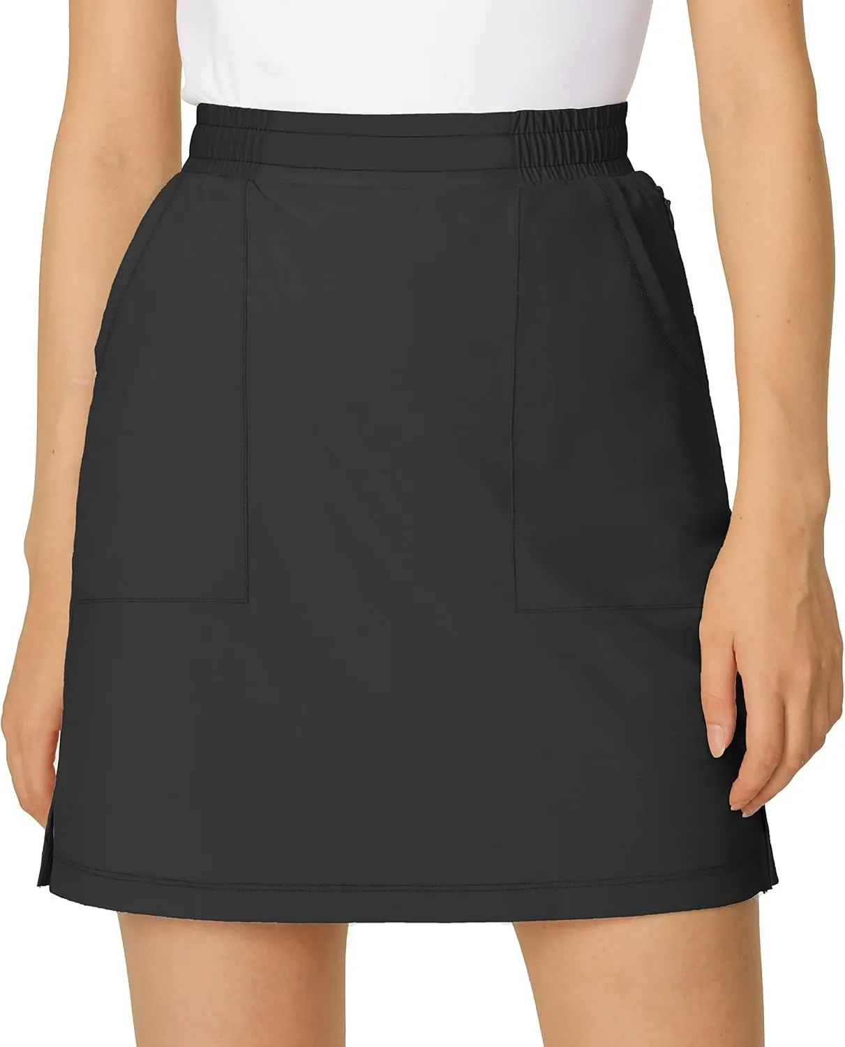 LastFor1 Women's Golf Skorts Lightweight Athletic Skirts UPF 50  Elastic Waist with Shorts for Casual Outdoor Tennis