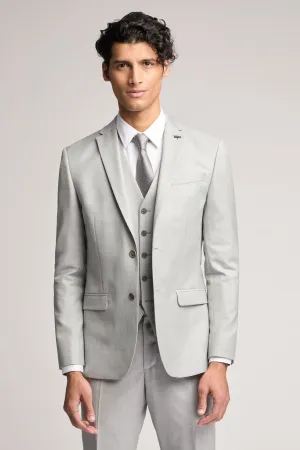 Light Grey Sharkskin Jacket Lt-Grey
