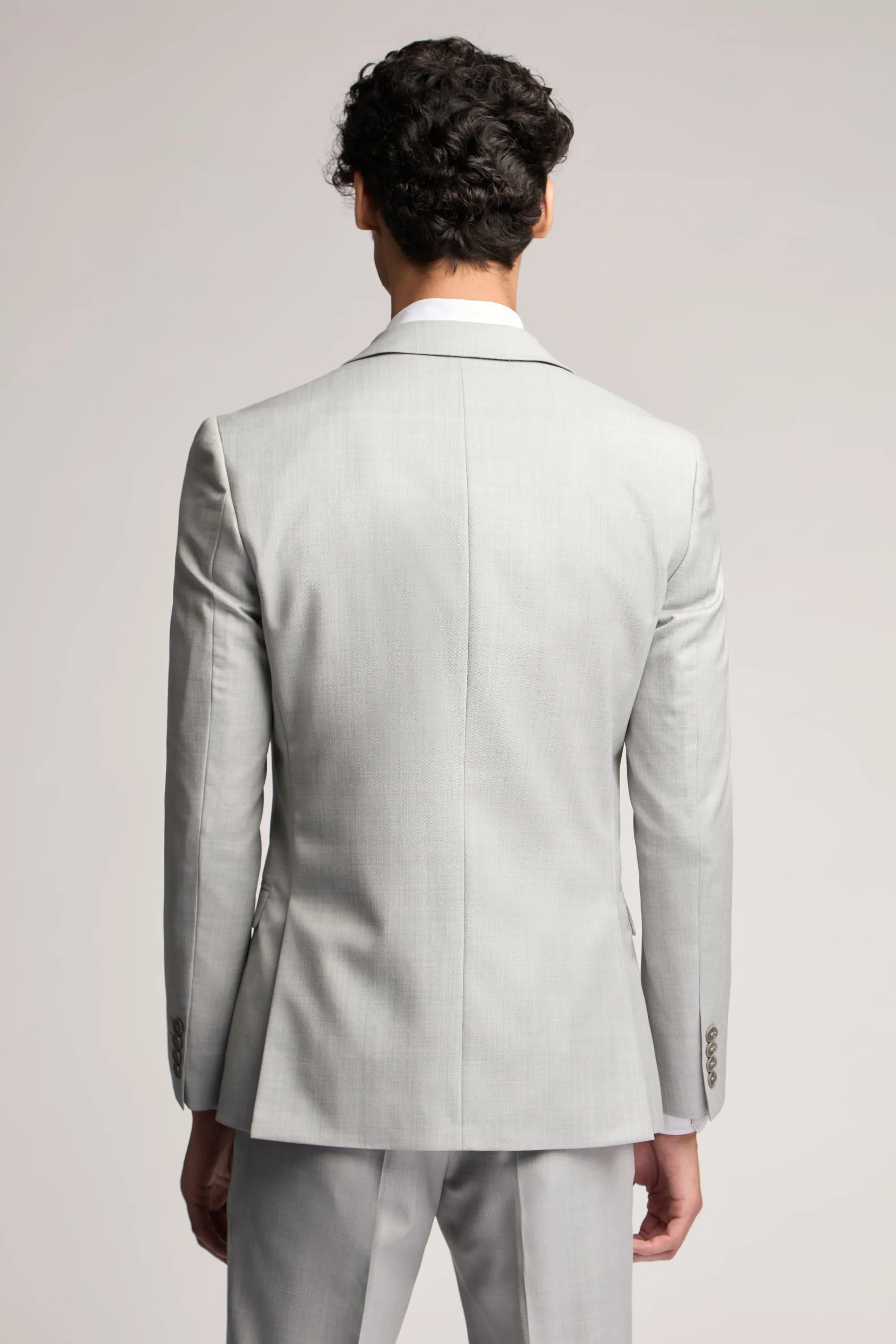 Light Grey Sharkskin Jacket Lt-Grey