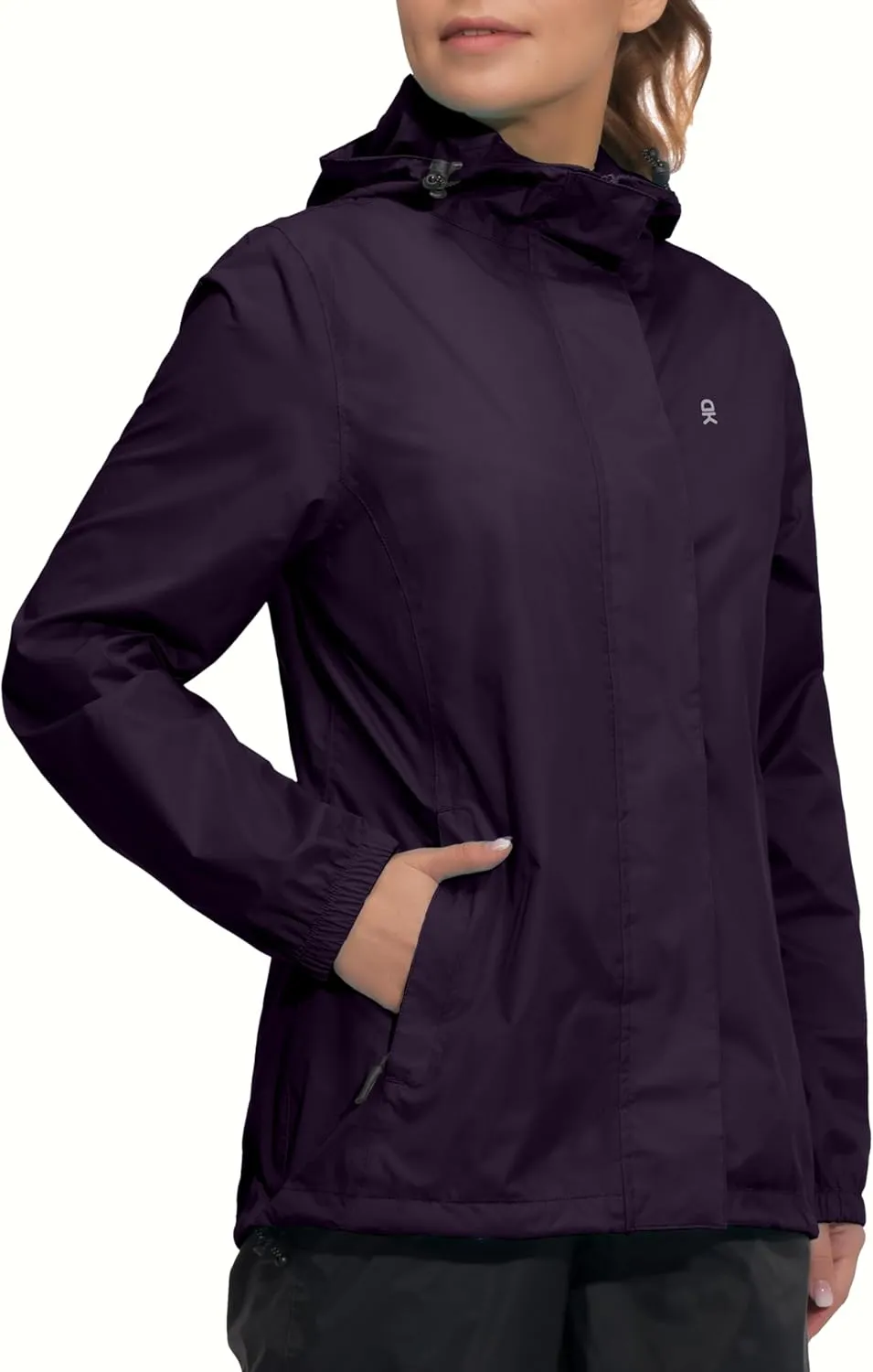 Little Donkey Andy Women's Packable Rain Jacket Waterproof Lightweight Rain Coat with Hood for Golf Cycling Hiking