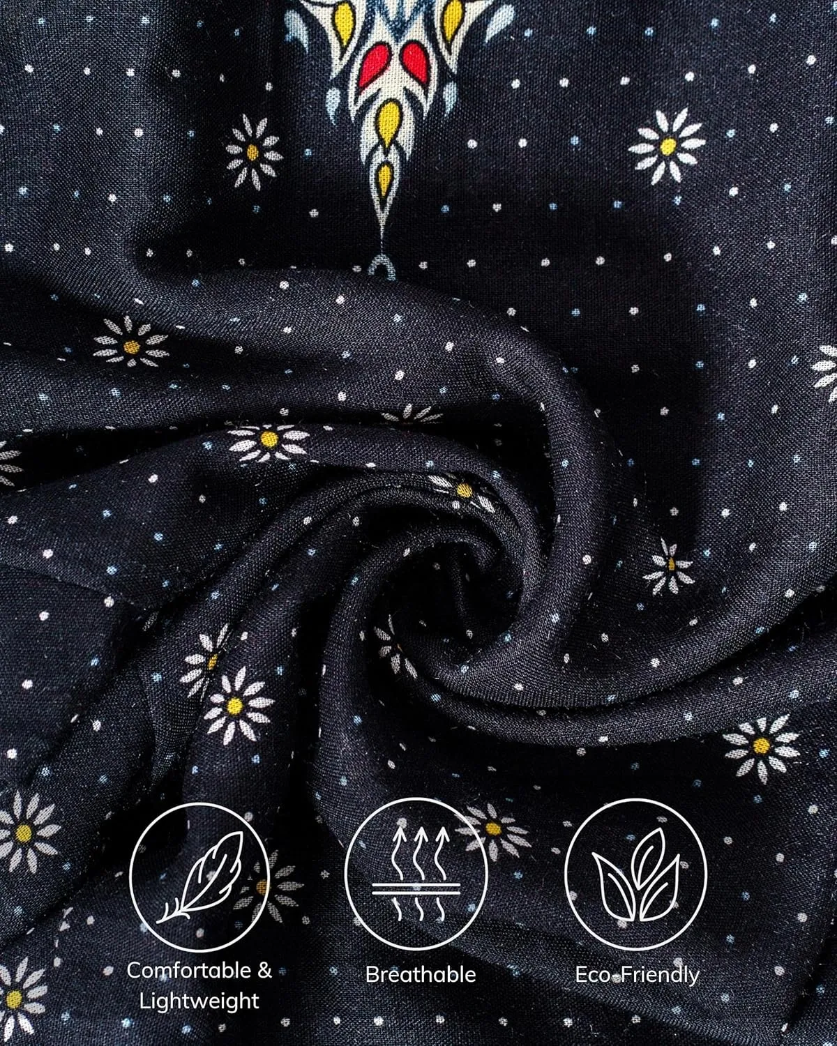 LOFBAZ Harem Yoga Pants for Women S-4XL Hippie Boho PJs Lounge Beach Print Plus