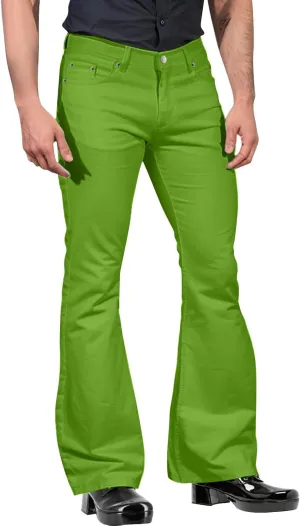 Men Flared Dress Pants Stylish Slim Fit Office Business Wide Leg Trousers 60s 70s Vintage Bootcut Bell Bottom Pants
