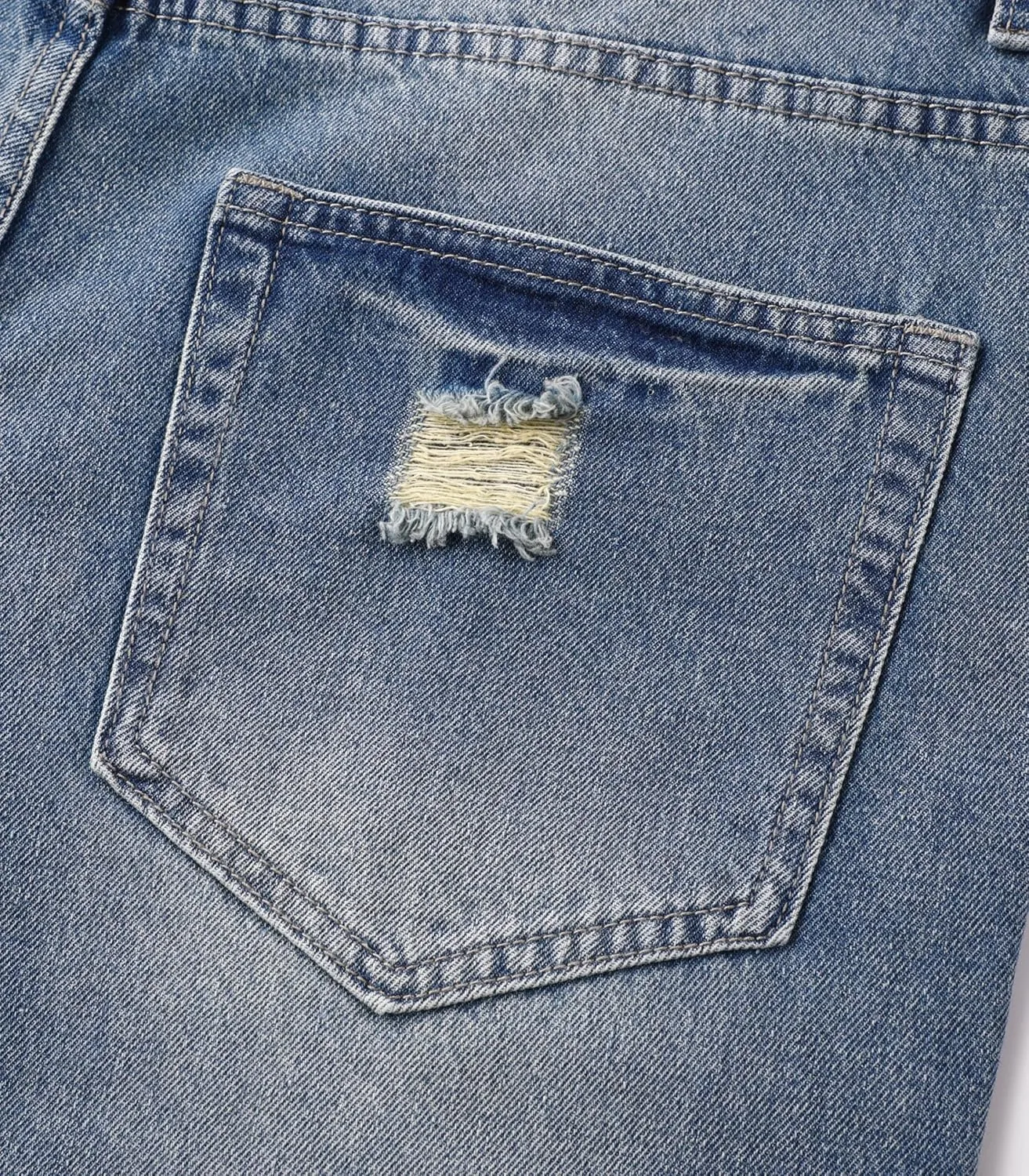 Men's Non-Stretch Regular Fit Straight-Leg Denim Pants Jeans