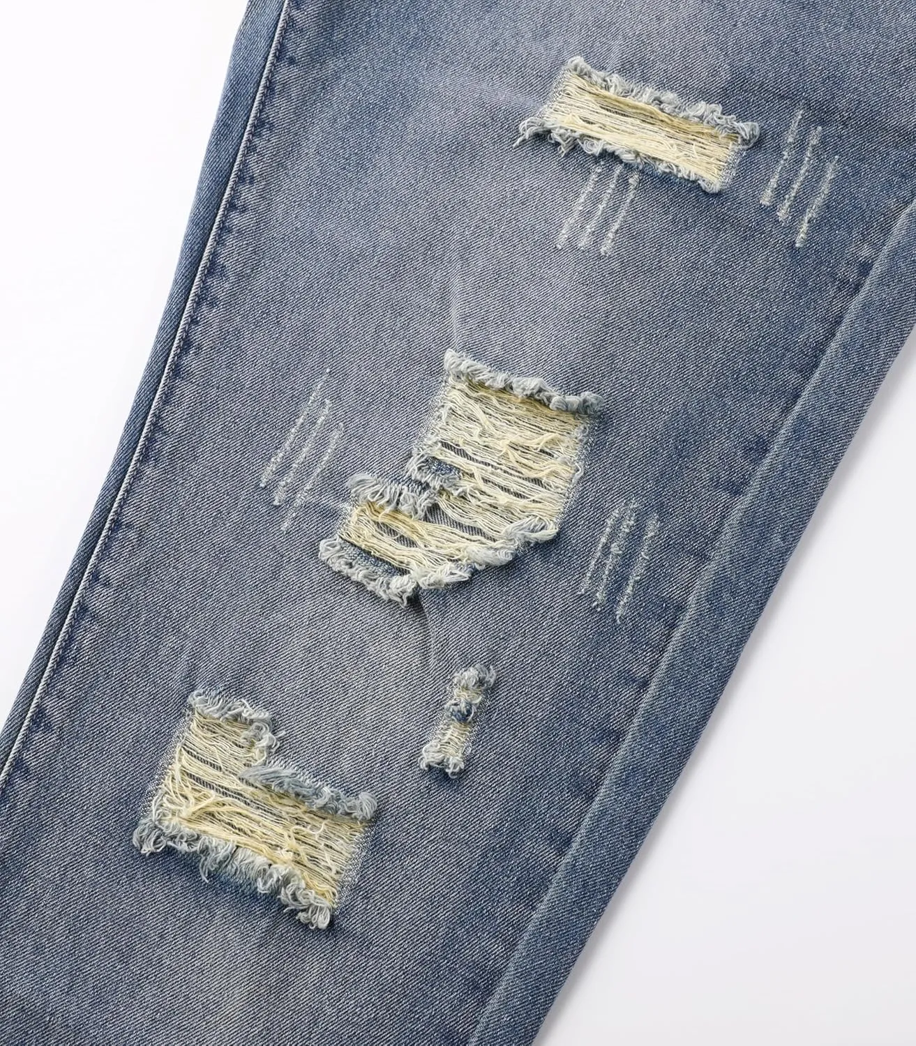 Men's Non-Stretch Regular Fit Straight-Leg Denim Pants Jeans