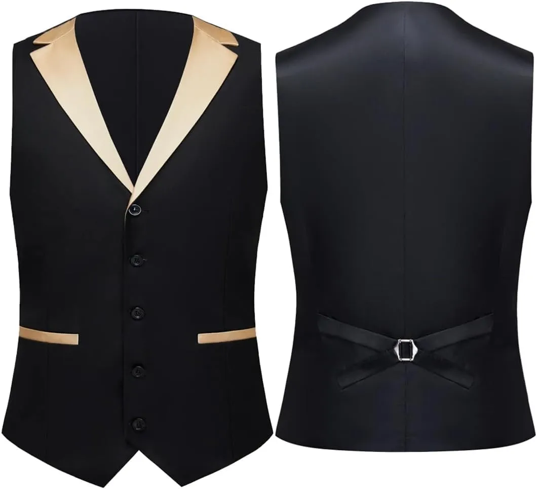 Men's Notch Lapel Suits Groom Tuxedos Bridegroom Wedding Dinner Suits 3PCS (Jacket Pants Vest)
