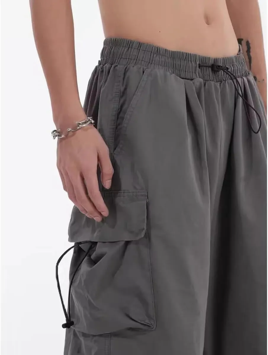 Men's Pants High Street Wide Leg Cargo Streetwear Harem